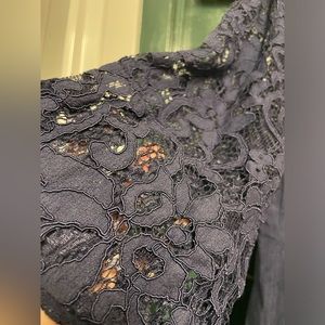 Navy Blue Lace Overlay Sundress